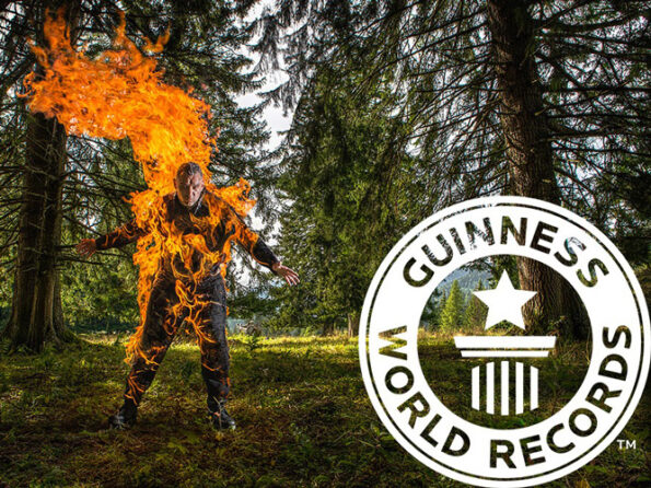 Body Burn stunt fire man on fire fighting for film joe toedtling guinness world record markus weilguny