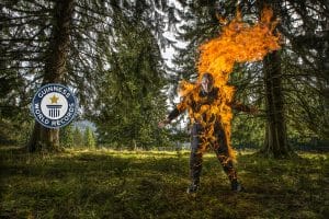 Guinness World Record GWR Body Burn Stunt Stuntman on Fire World Record Joe Toedtling Fighting for Film Stunt Factory Action Workshop Learn Stunt School Hero
